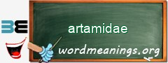 WordMeaning blackboard for artamidae